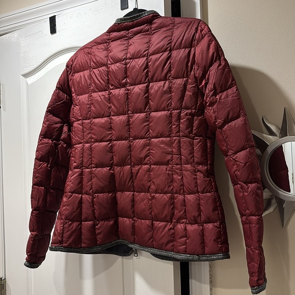 FAY ITALY LADIES BURGUNDY GRAY DOWN QUILT JACKET - Picture 13 of 14